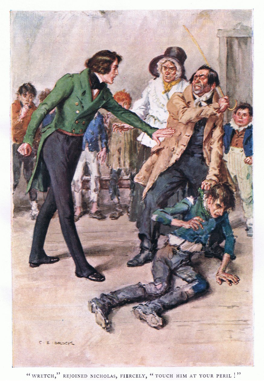 Miserabile, rispose Nicholas ferocemente, toccalo di nuovo a tuo rischio! da Charles Edmund Brock