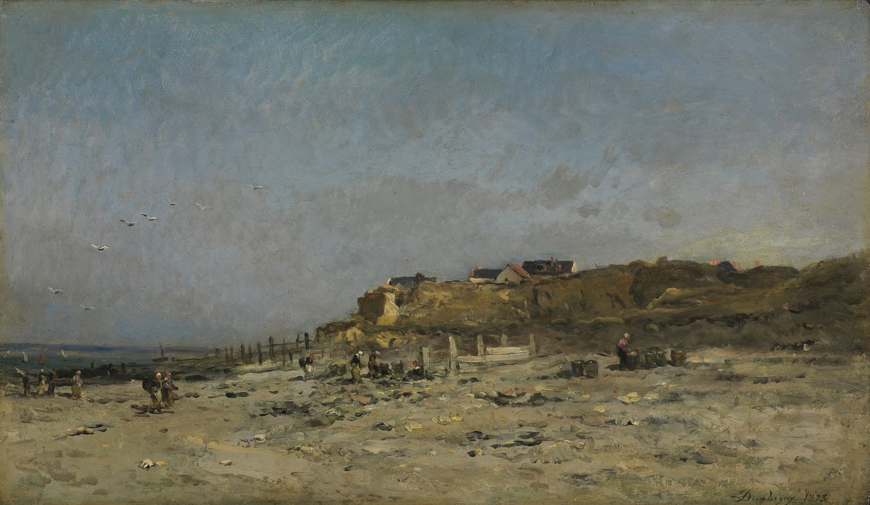 Spiaggia di Villerville, Normandia, 1875 da Charles Francois Daubigny