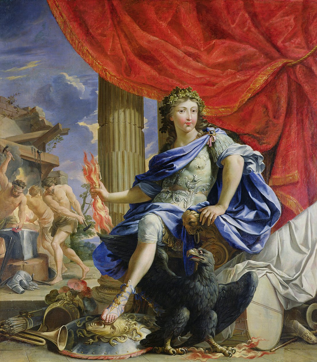 Luigi XIV come Giove che conquista la Fronda da Charles Francois Poerson