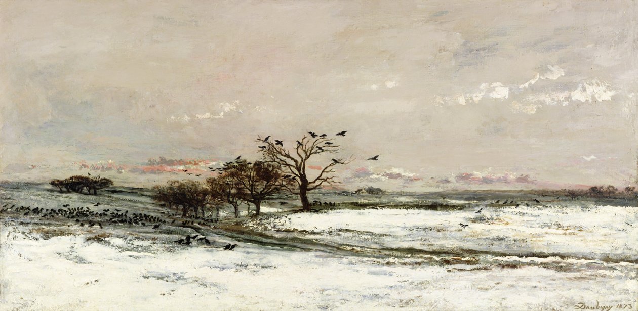 La neve, 1873 da Charles Francois Daubigny