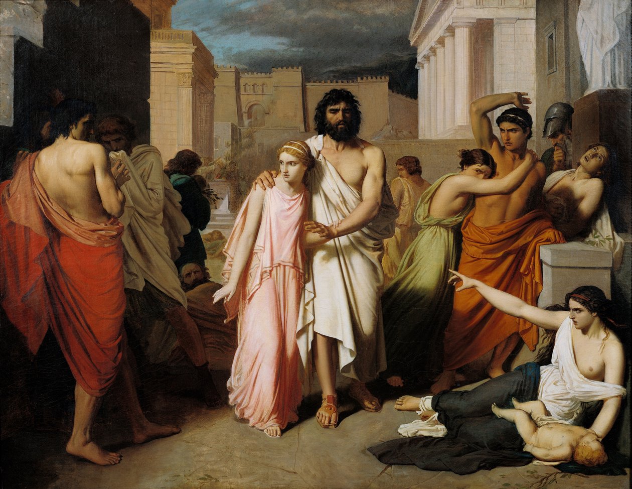 Edipo e Antigone o La Peste di Tebe da Charles François Jalabert