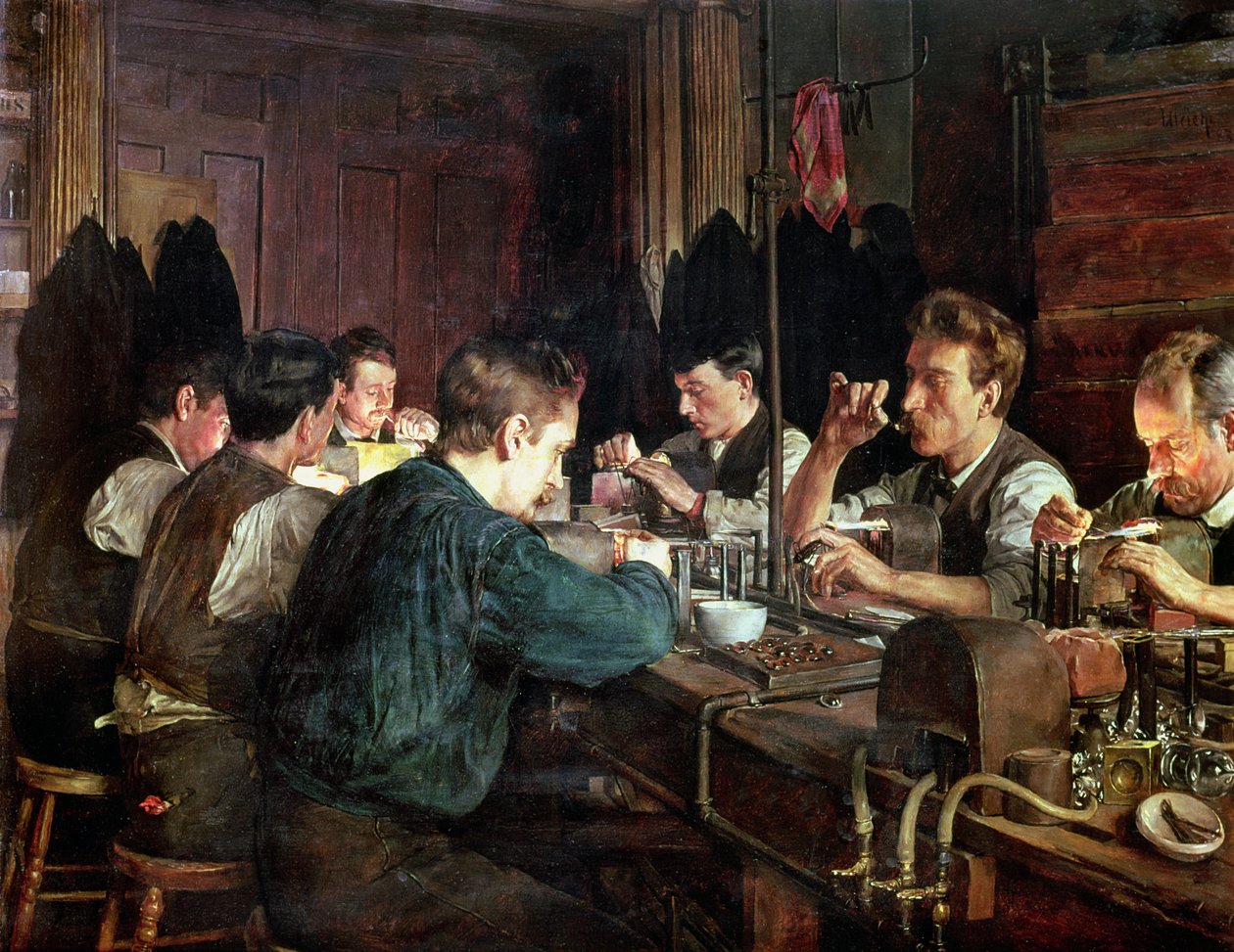 I soffiatori di vetro, 1883 da Charles Frederic Ulrich