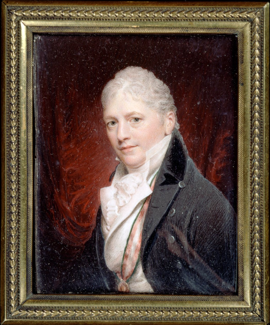 Ritratto in miniatura di Sir Peter Francis Bourgeois (dopo Beechey) da Charles Hayter