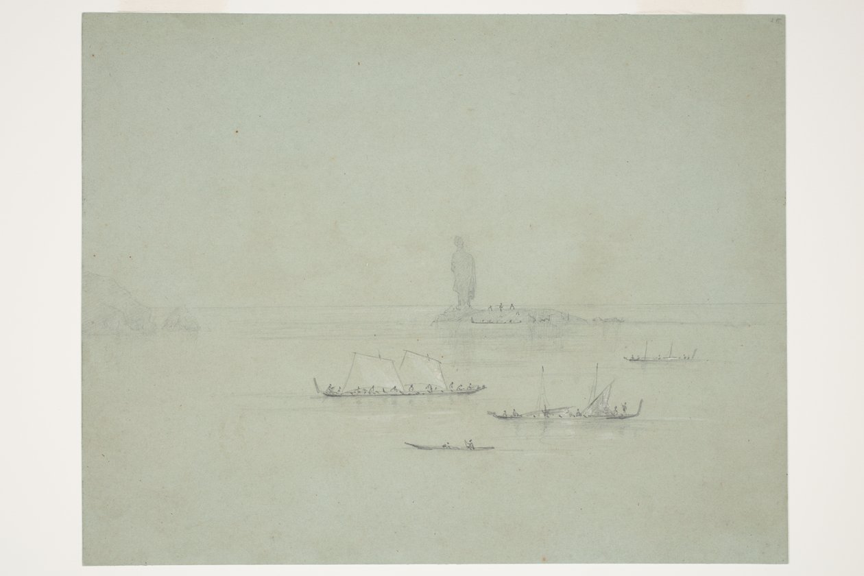 Statua di roccia Manaia, Tamigi da Charles Heaphy