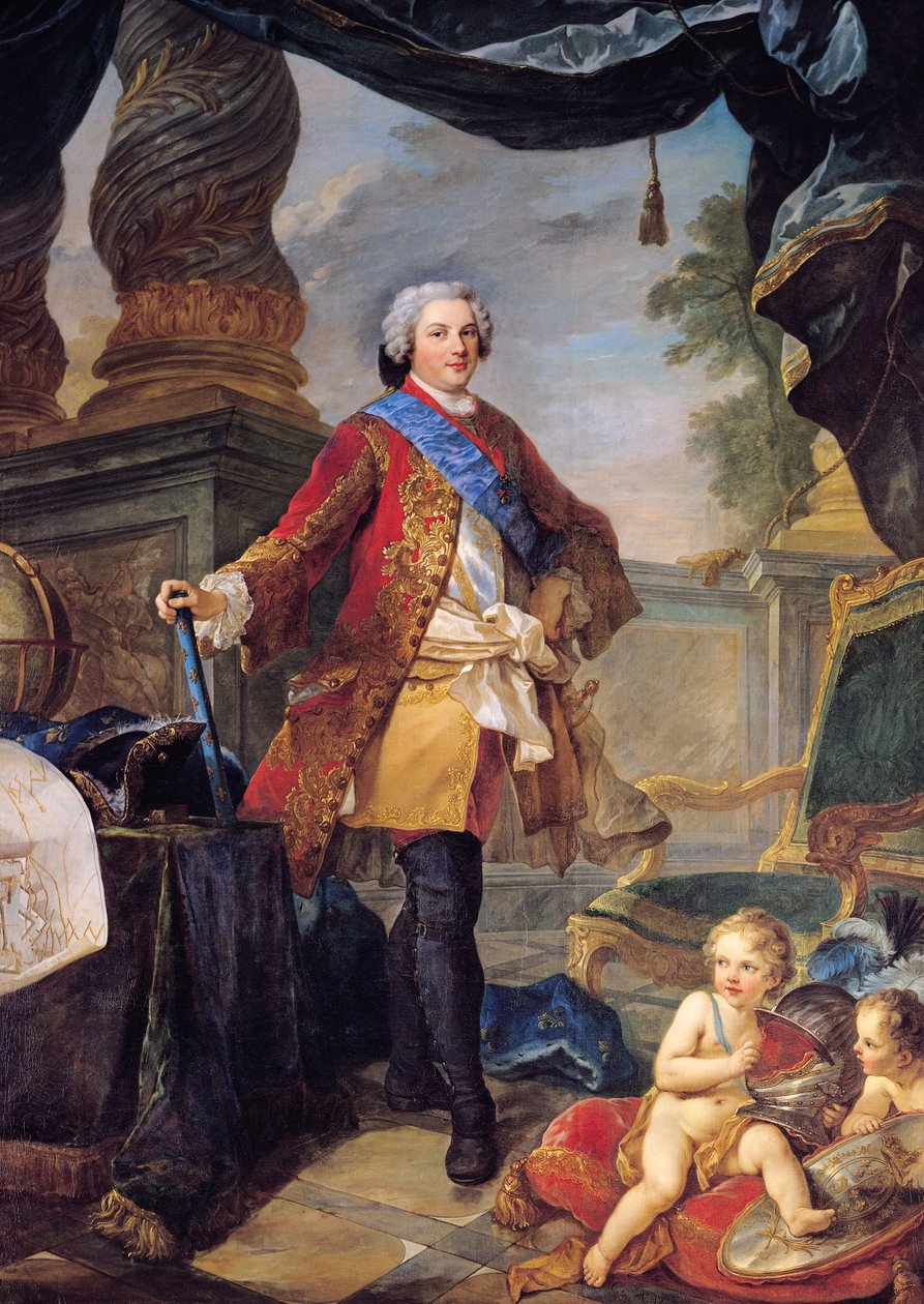 Luigi (1729-65) Delfino di Francia con un piano dell
