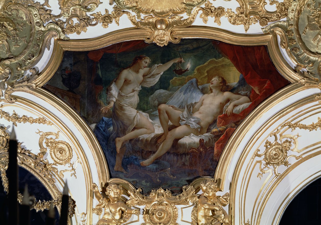 Psiche e Cupido, pannello del soffitto del Salon de la Princesse da Charles Joseph Natoire