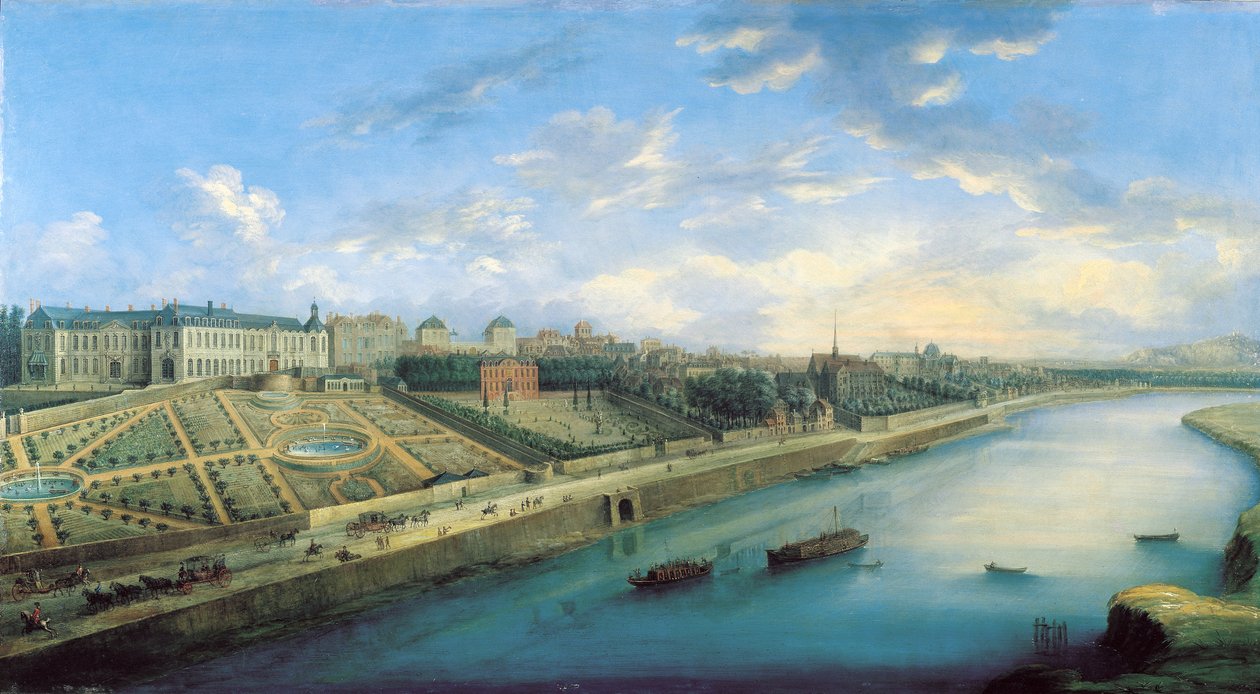 Veduta di Passy e Chaillot da Grenelle da Charles Laurent Grevenbroeck