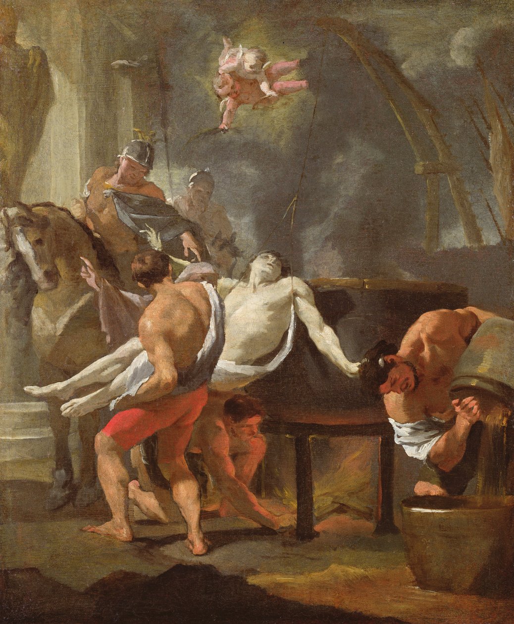 Schizzo del Martirio di San Giovanni Evangelista, 1641 da Charles Le Brun