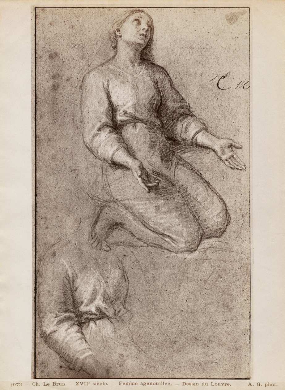 Donna inginocchiata da Charles Le Brun