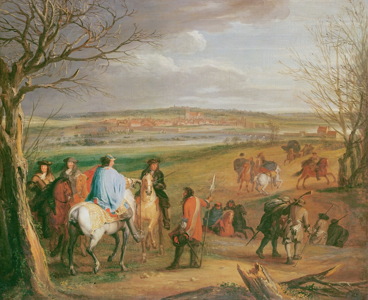 Luigi XIV (1638-1715), Re di Francia e di Navarra, davanti alla città di Dôle da Charles Le Brun