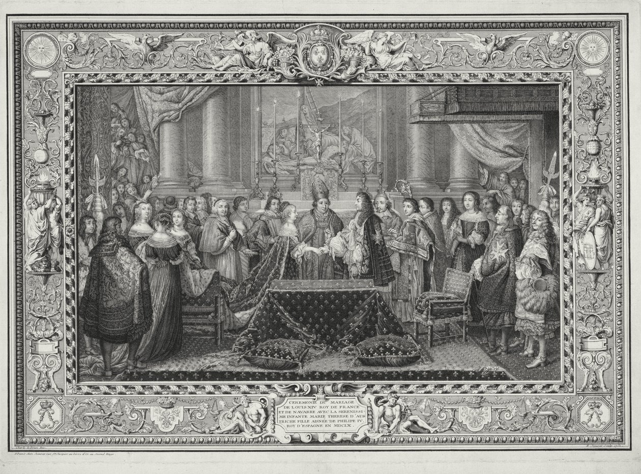 Cerimonia di matrimonio di Luigi XIV (1638-1715) Re di Francia e Navarra, e l
