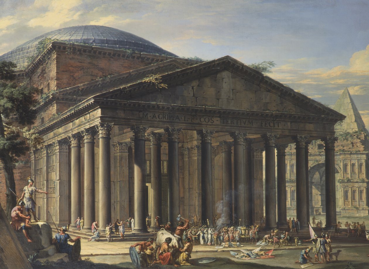 Monumenti romani e il Pantheon da Charles Louis Clerisseau