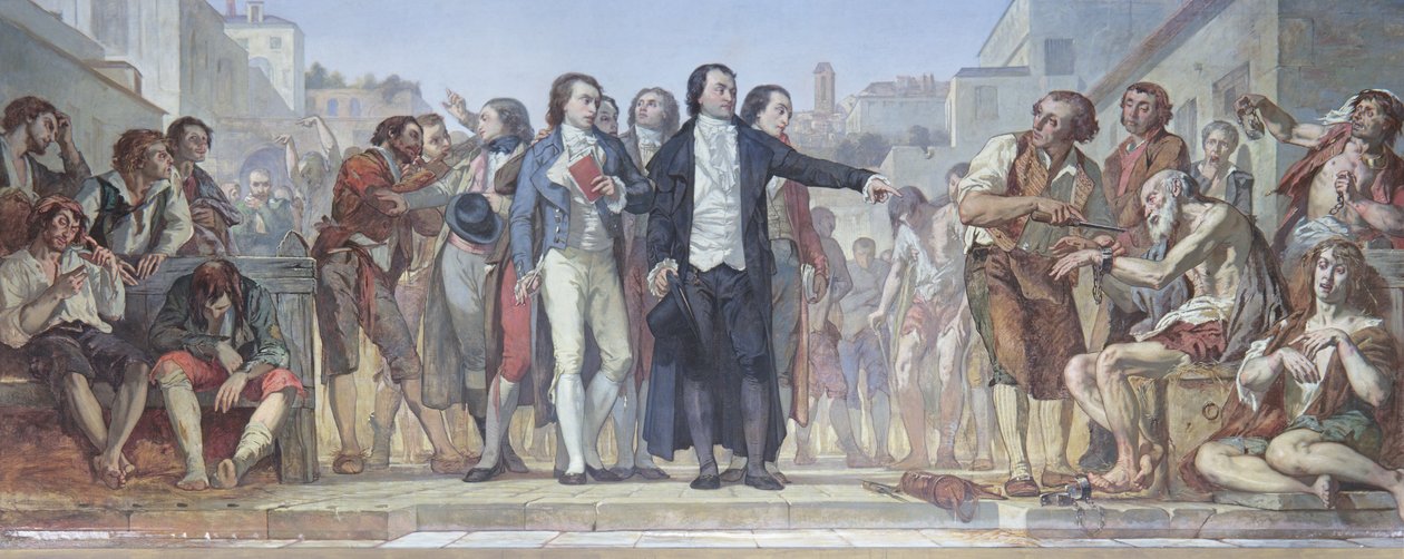 Philippe Pinel (1745-1826) libera i malati di mente dalle loro catene all