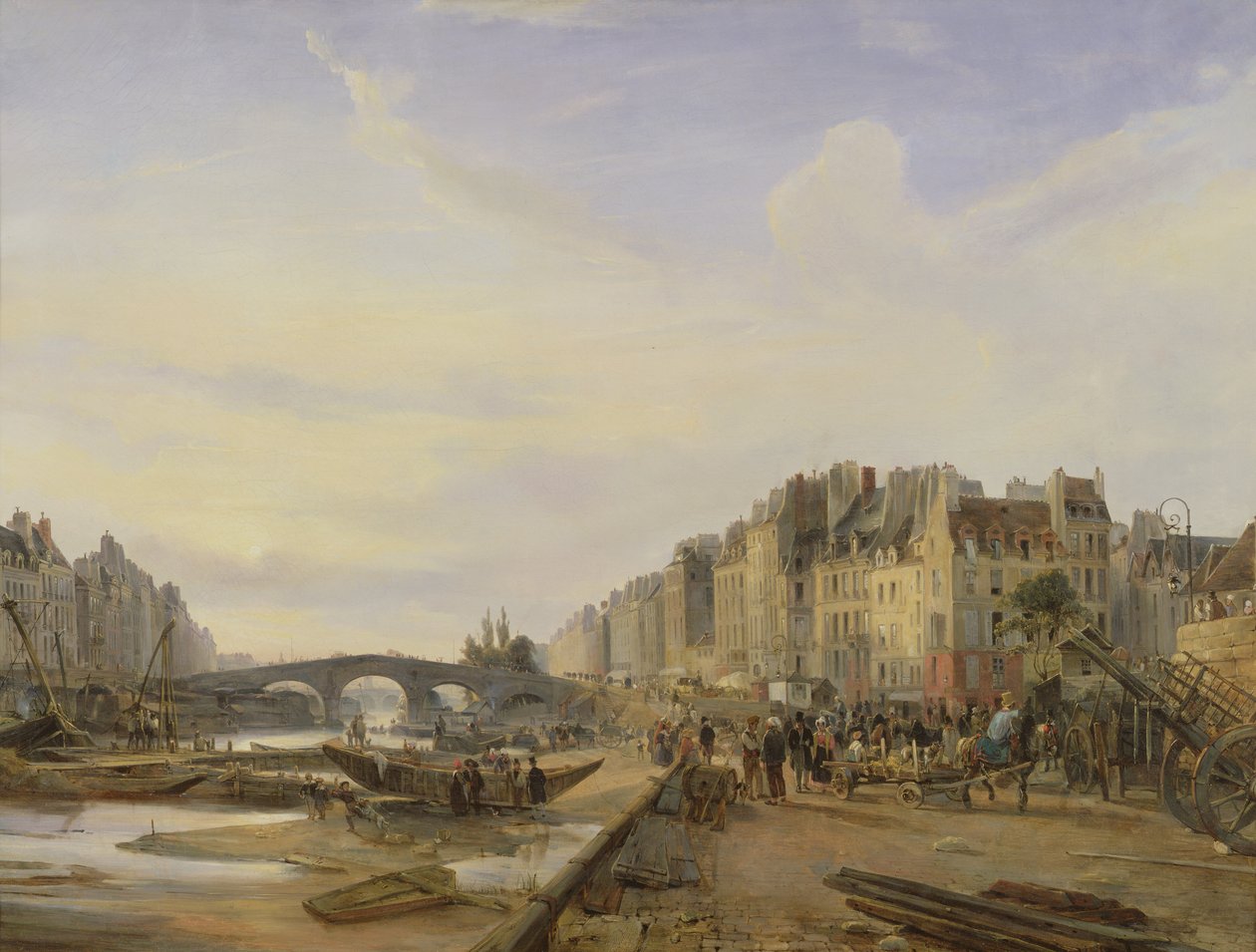 Pont Marie e il Quai Saint-Paul da Charles Louis Mozin