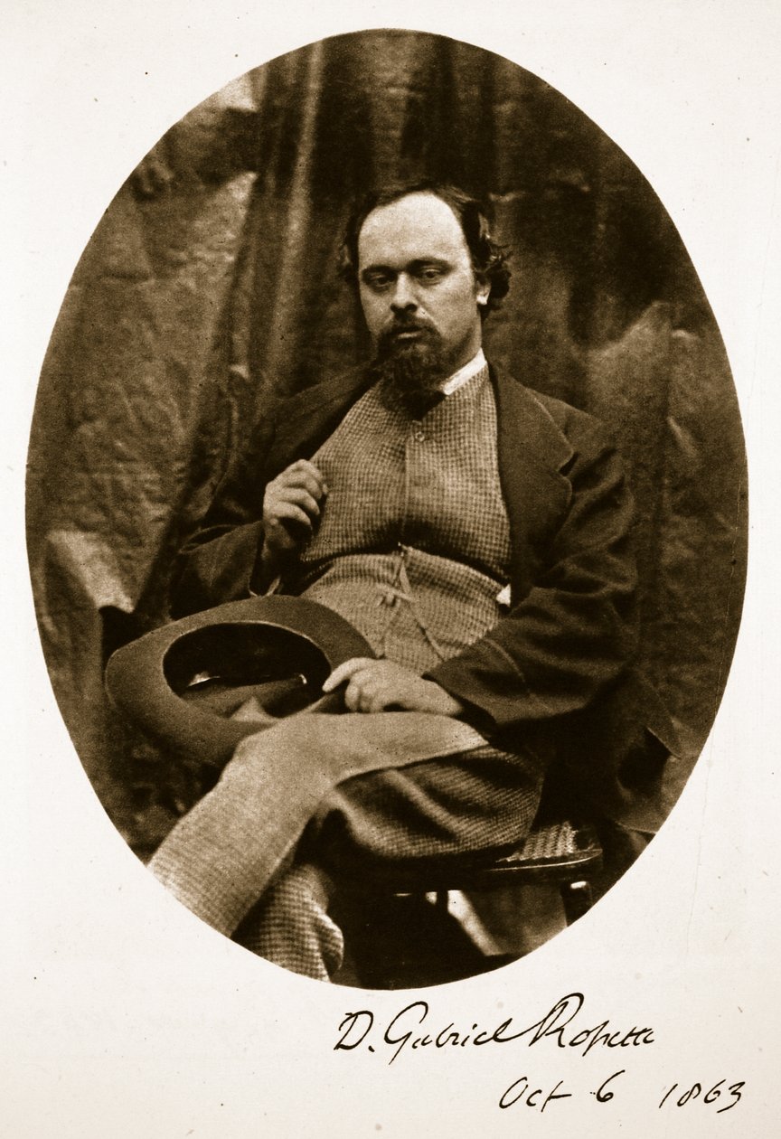 Dante Gabriel Rossetti, 6 ottobre 1863 (foto seppia) da Charles Lutwidge Dodgson