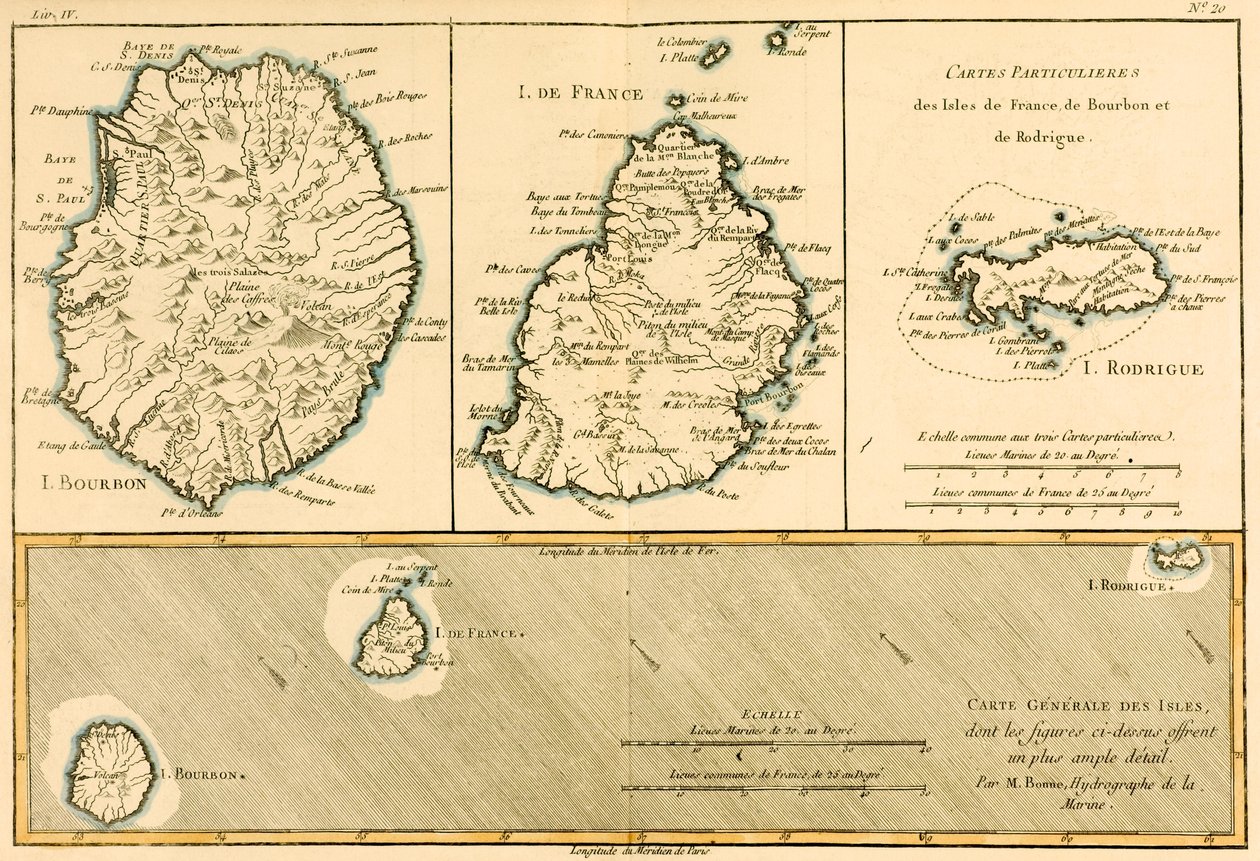 Le isole di Rodriguez, Isle de France e Bourbon, da 
