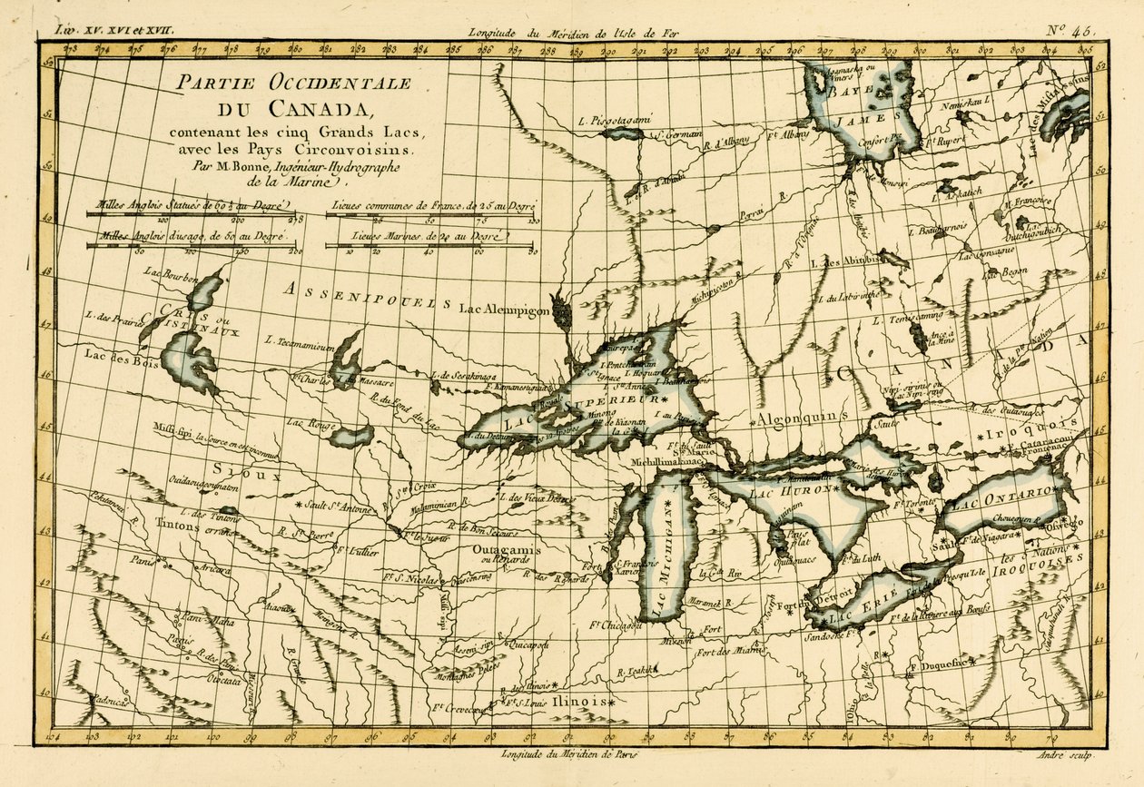 Canada Occidentale, comprese le Cinque Grandi Laghi, da 
