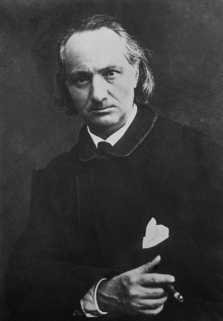 Charles Baudelaire (1821-67) con un sigaro, 1864 da Charles Neyt