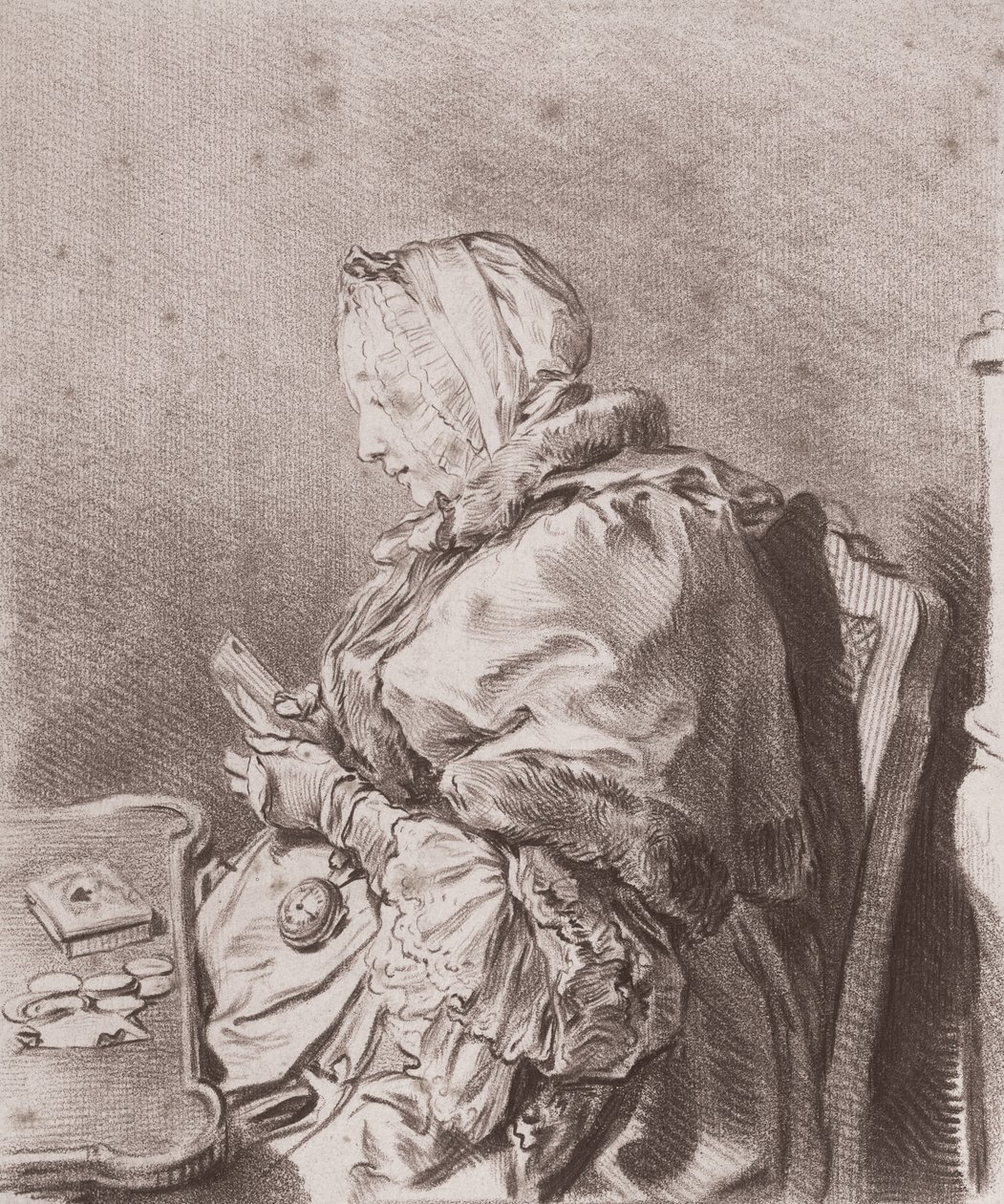 Ritratto di Madame Marie Therese Rodet Geoffrin (1699-1777) 1746 da Charles Nicolas II Cochin