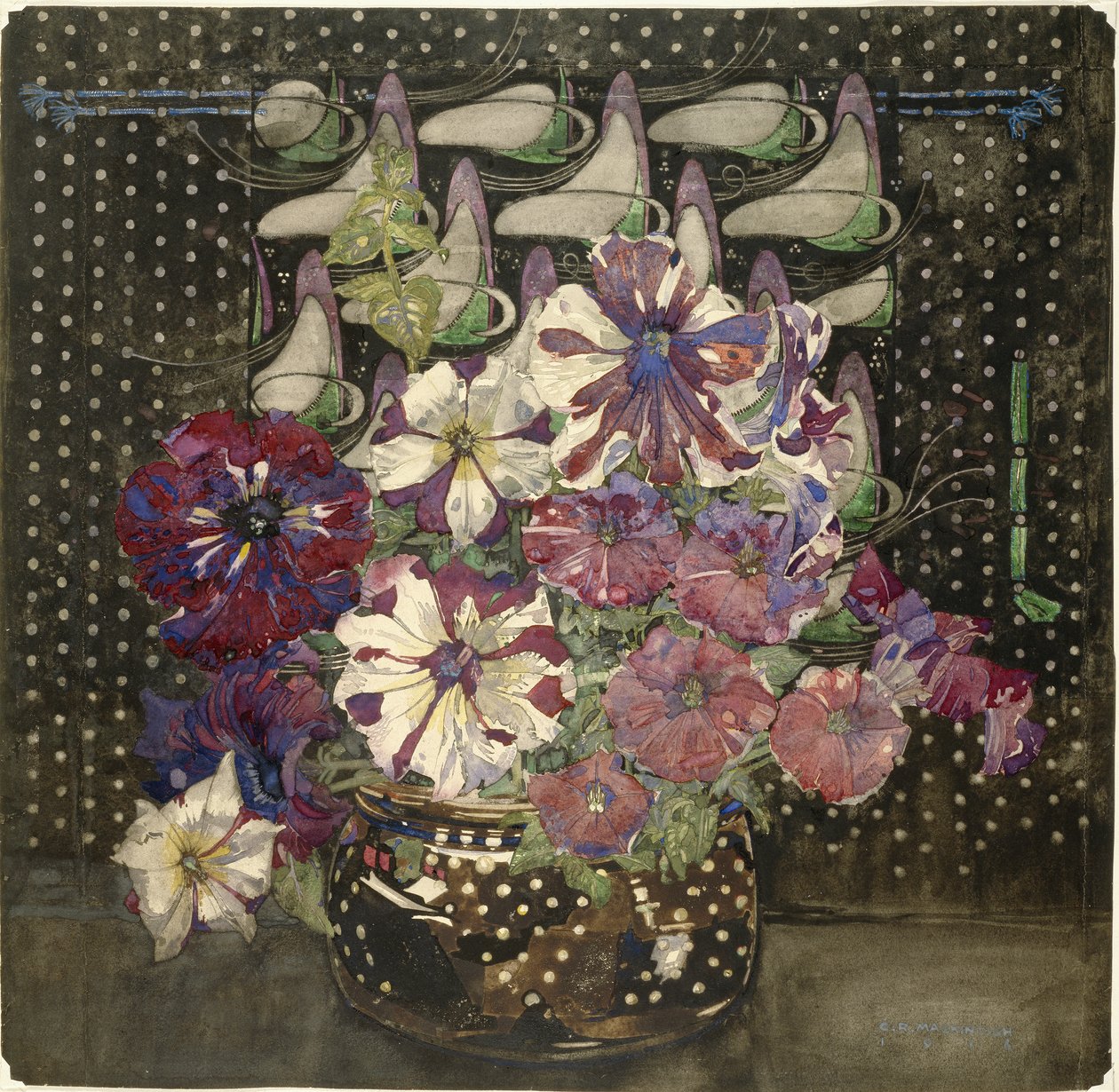 Petunie, 1916 da Charles Rennie Mackintosh