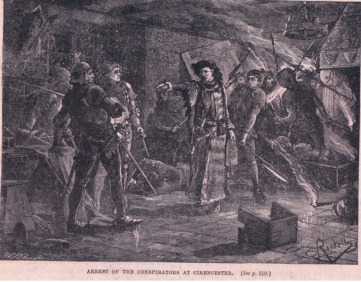 Arresto dei cospiratori a Cirencester AD 1400 da Charles Ricketts