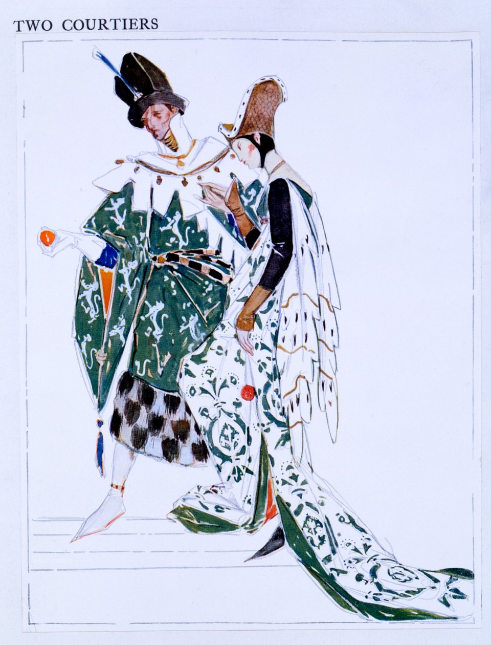 Costumi per due cortigiani, personaggi da 