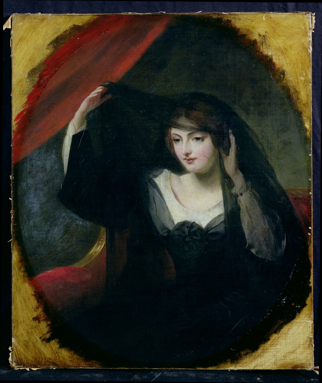 Olivia che solleva il velo, 1849 da Charles Robert Leslie