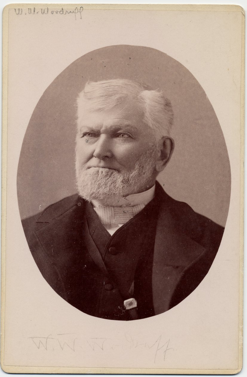 Wilford Woodruff (1807-98), 4° Presidente della Chiesa di Gesù Cristo dei Santi degli Ultimi Giorni, o Mormoni da Charles Roscoe Savage