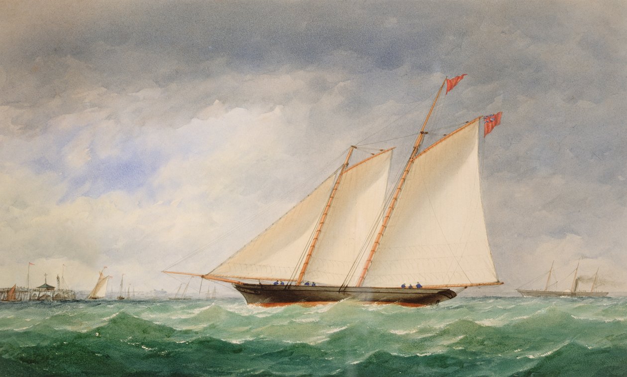 Schooner Yacht al largo di Ryde, Isola di Wight da Charles Taylor