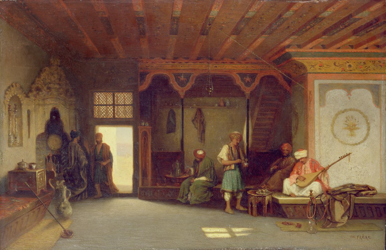 Interno di un caffè orientale da Charles Theodore Frere