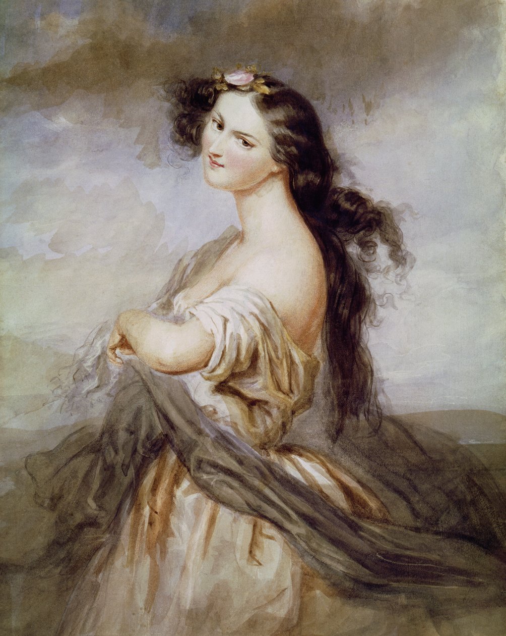 Ritratto di Juliette Drouet (1806-83) da Charles Voillemot