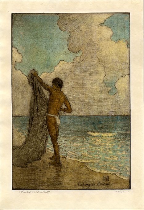Pesca alle Hawaii da Charles William Bartlett