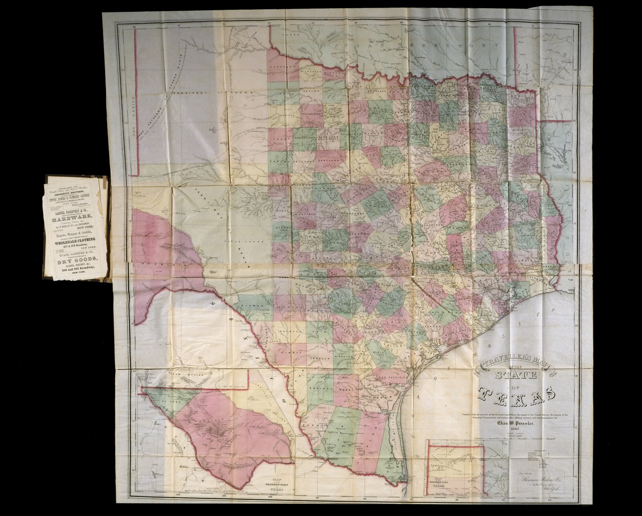 Mappa di Pressler del Texas da Charles W. Pressler