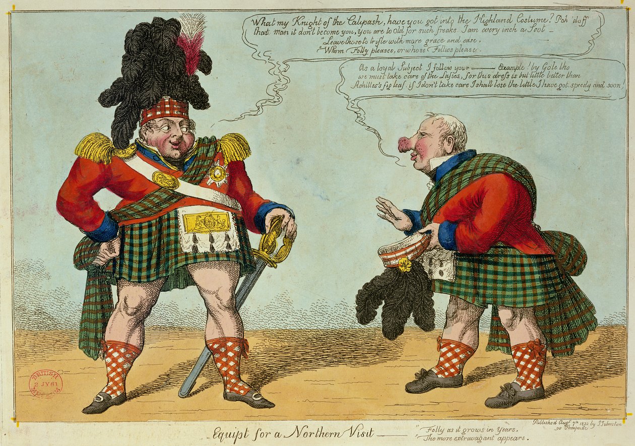 Equipaggiato per una Visita al Nord, 1822 (incisione a colori) da Charles Williams