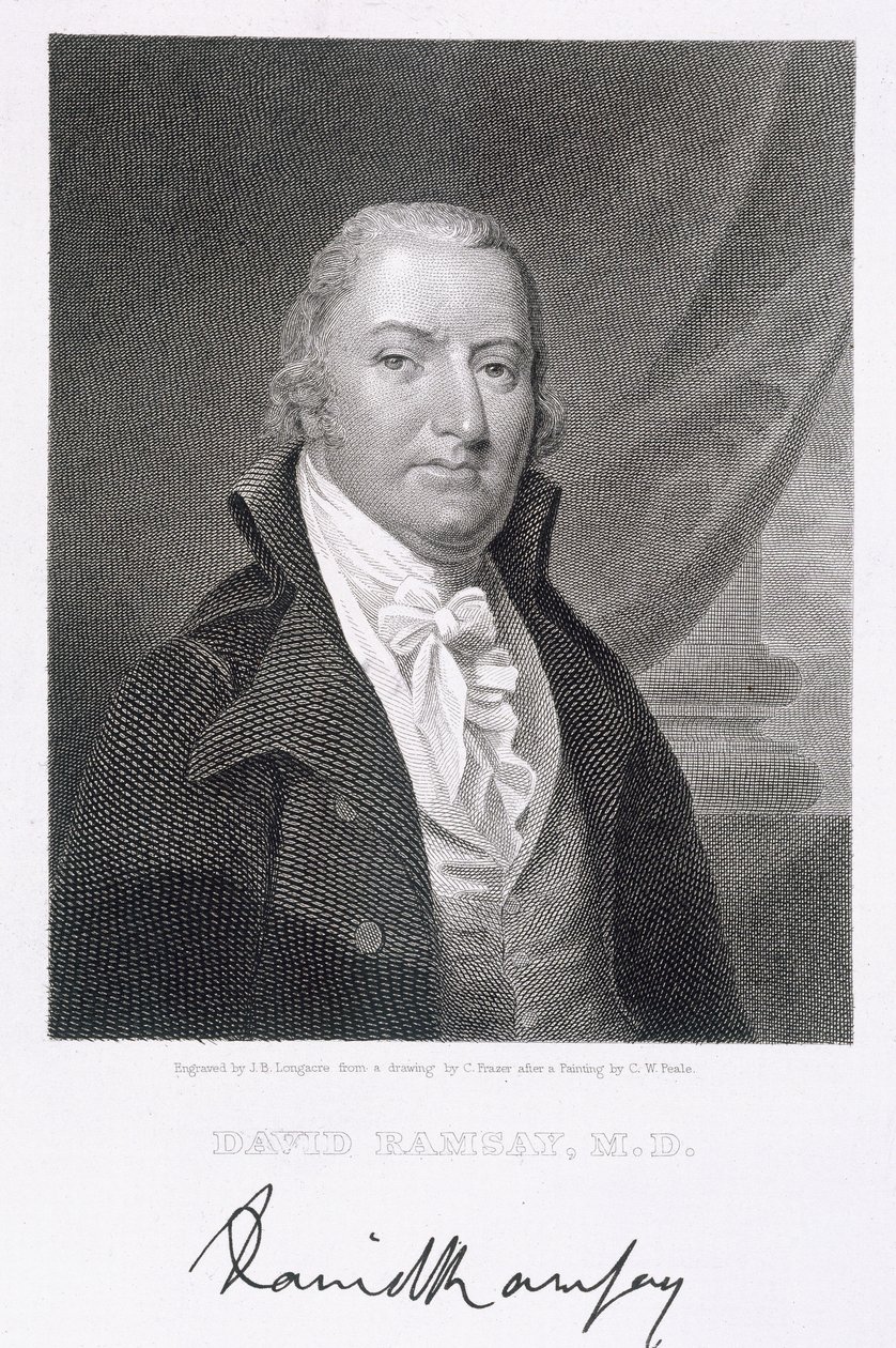 David Ramsay, inciso da James Barton Longacre dopo un disegno dell