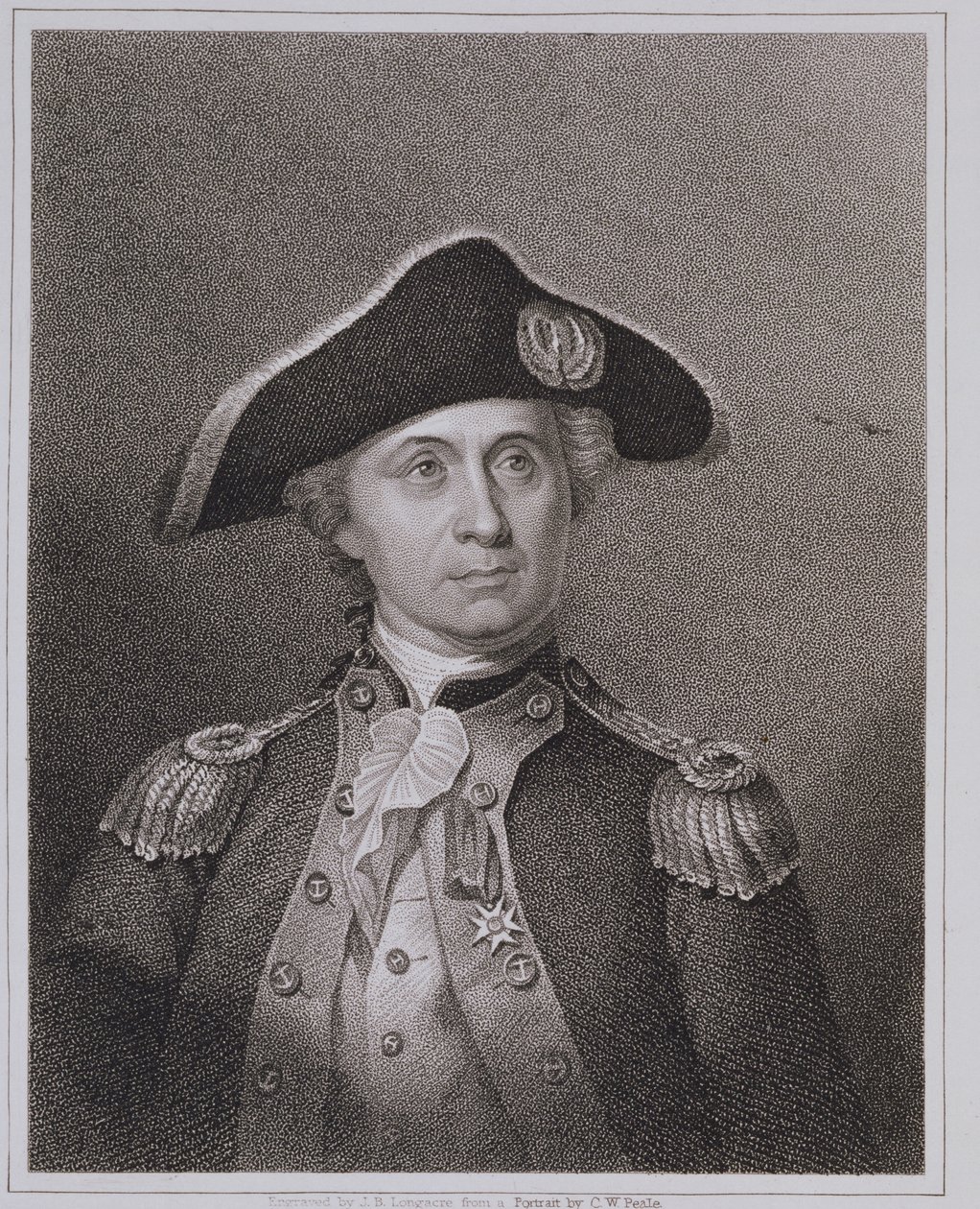John Paul Jones (1747-92), inciso da James Barton Longacre (1794-1869) da Charles Willson Peale
