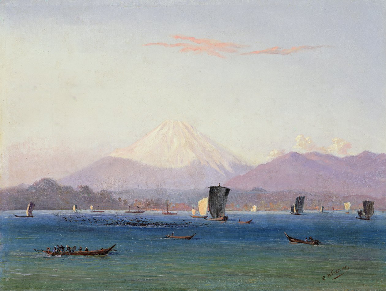 Una vista del Monte Fuji da Charles Wirgman