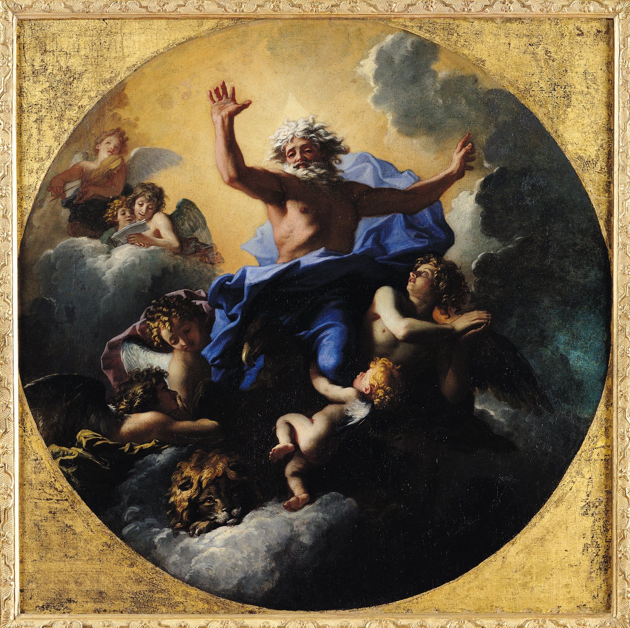Dio Padre portato dagli angeli da Charles de la Fosse