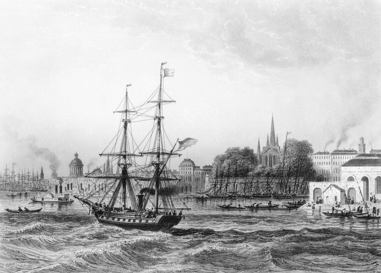 Il porto di New Orleans da Charles de Lalaisse