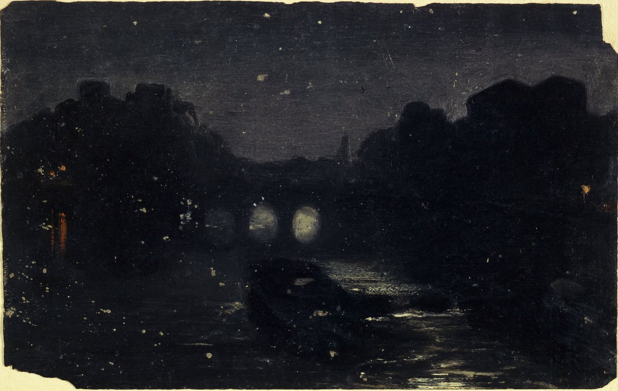 Effetto di notte sulle rive della Senna da Charles Emile Cuisin