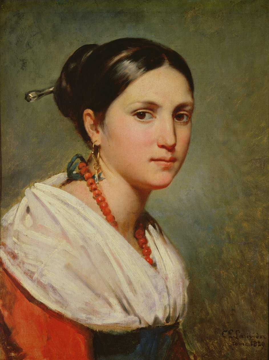 Ritratto di una giovane donna italiana da Charles Philippe Lariviere