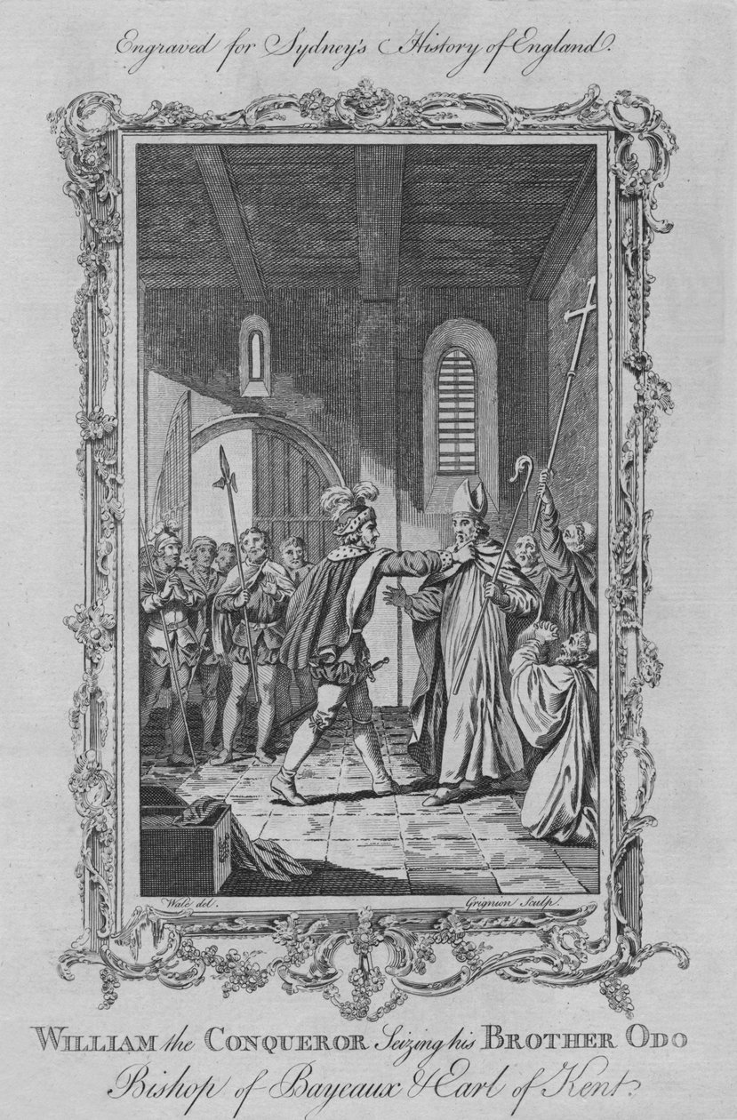 Guglielmo il Conquistatore che cattura suo Fratello Odo, Vescovo di Bayeux e Conte di Kent, 1773 da Charles,C Grignion,Charles Grignion the Elder. Charles Grignion,Grignion