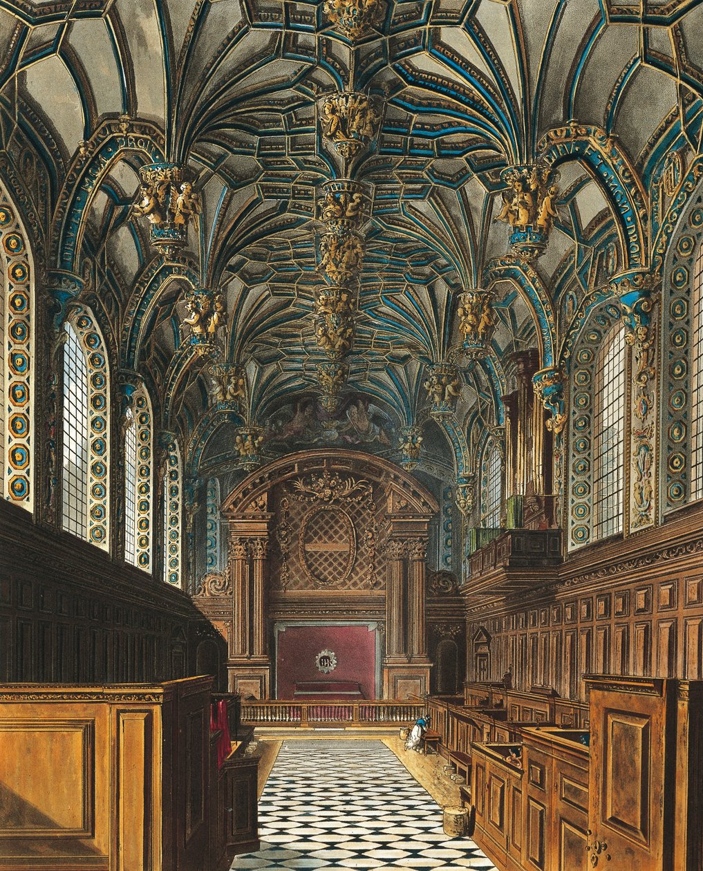 Cappella del Palazzo Reale di Hampton Court da Charles (after) Wild