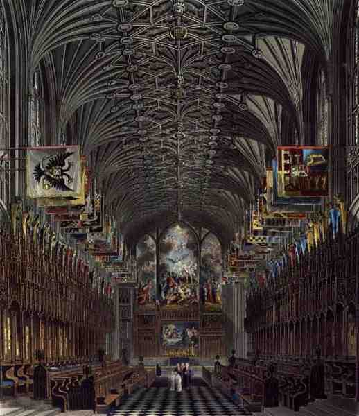 Il coro, Cappella di San Giorgio, Castello di Windsor, da 