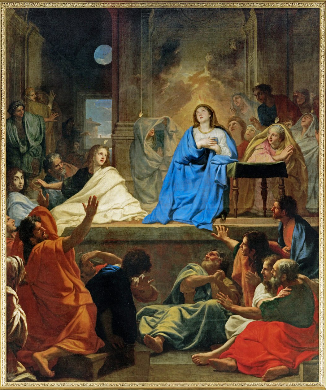 La discesa del Santo Spirito - La discesa dello Spirito Santo ... da Charles (attr. to) Le Brun