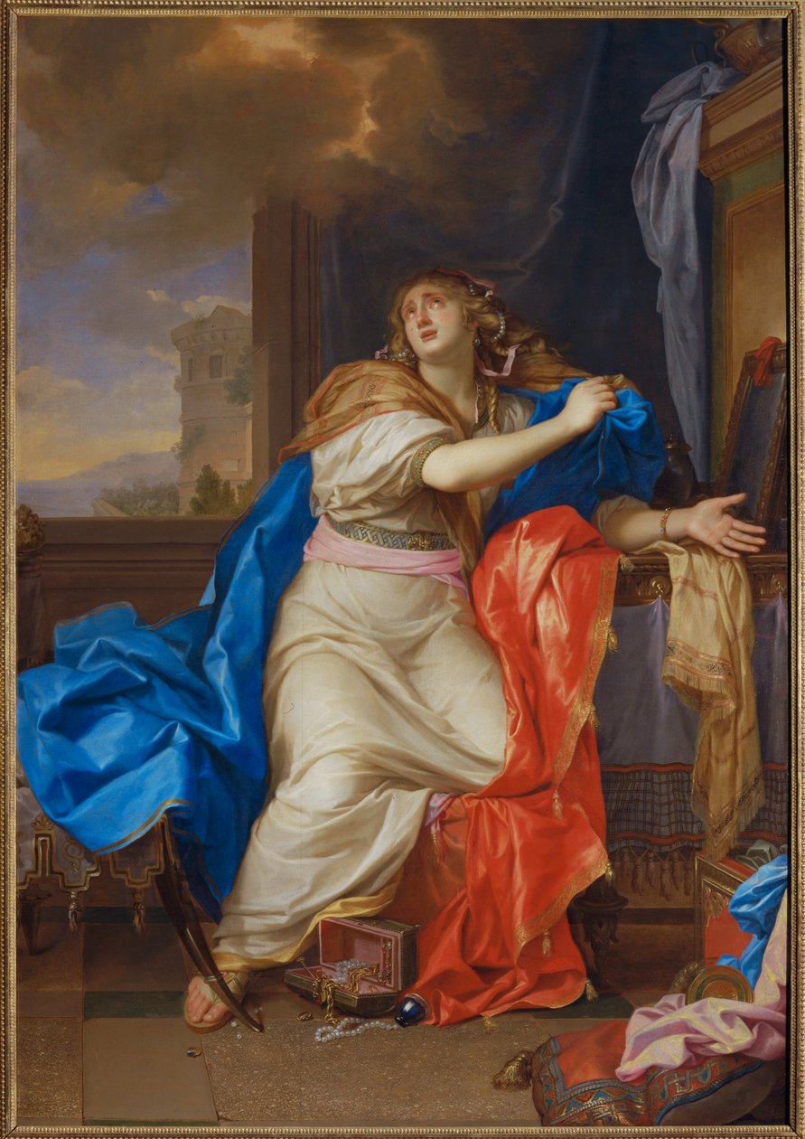 Sainte Madeleine repentante renonce a toutes les vanites de la vie - Santa Maria Maddalena rinuncia a tutti i piaceri della vita ... da Charles (attr. to) Le Brun