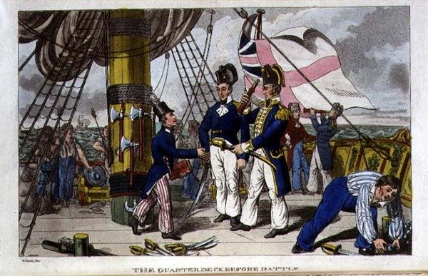 Il ponte di comando prima della battaglia, tavola da 