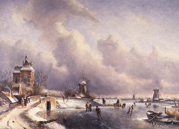 Paesaggio invernale da Charles (circle of) Leickert