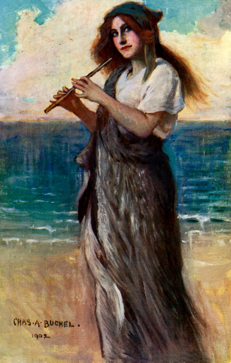 Nancy Price, attrice inglese, come Pallade Atena in Ulisse da Charles A. Buchel