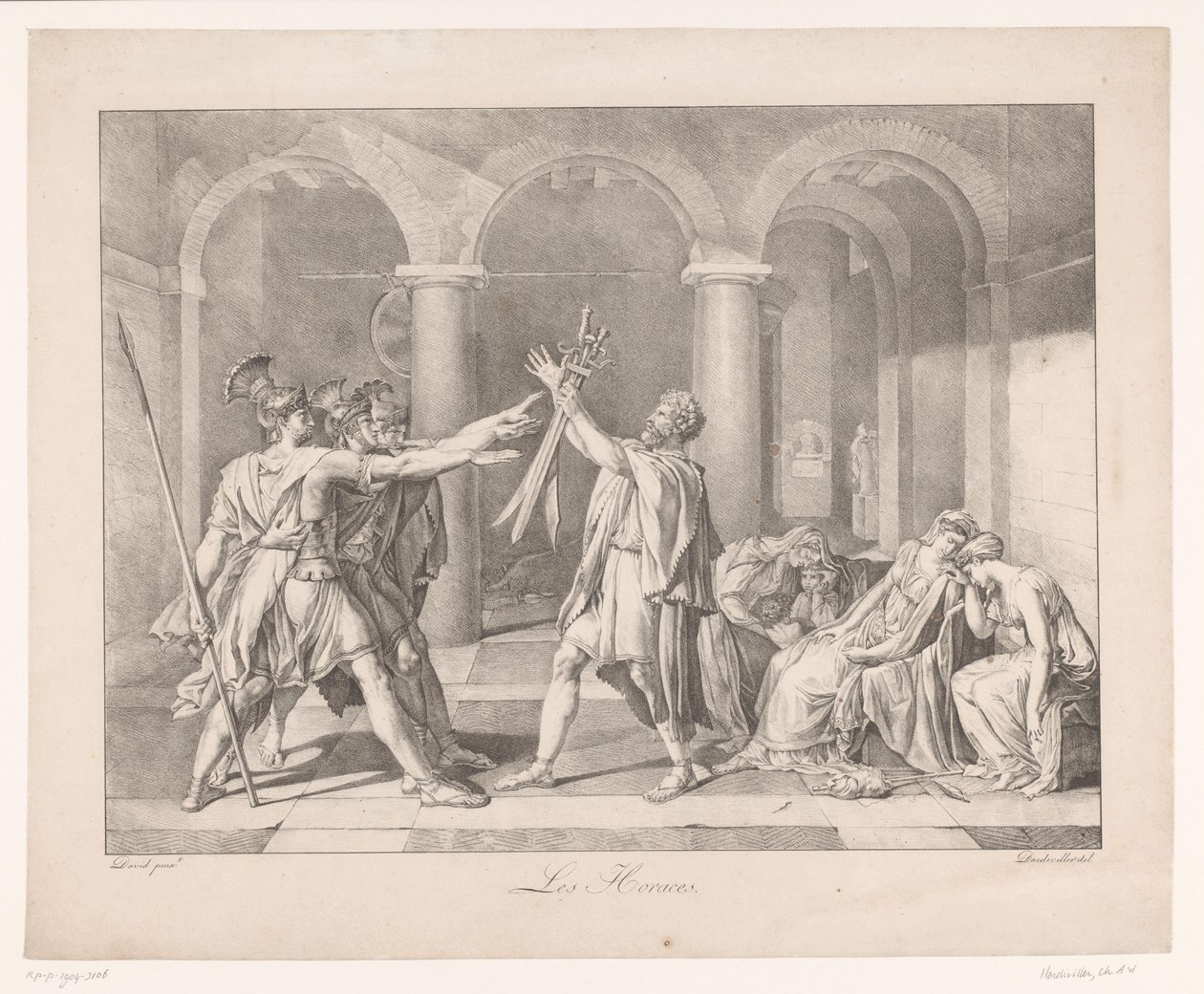 Il giuramento degli Orazi da Charles Achille D